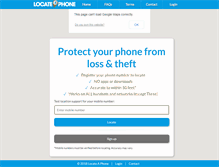 Tablet Screenshot of locateaphone.com